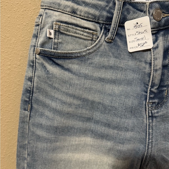 Judy Blue Light Blue Distressed Jean Shorts - Picture 3 of 4